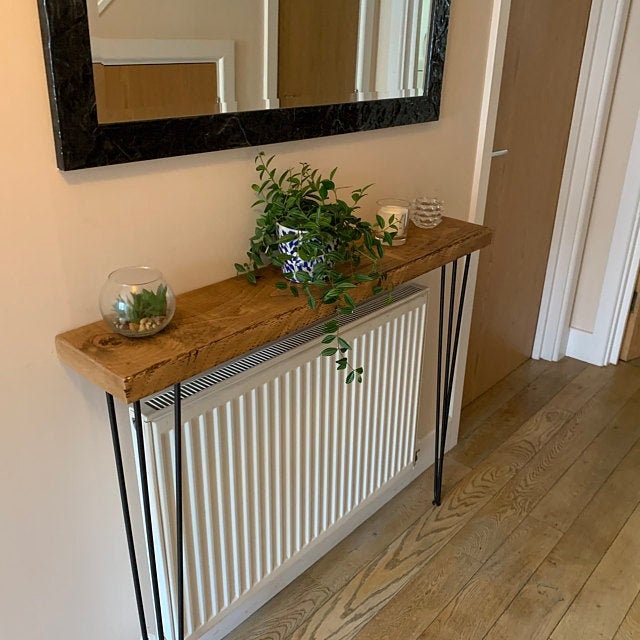 106cm Height Rustic Wood Console Table With Hairpin Legs - Etsy UK