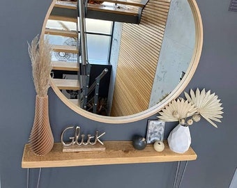 Table console rustique en bois avec pieds en épingle à cheveux Table de couloir rustique étagère de table avec radiateur