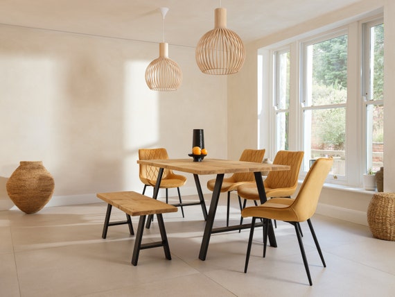 Industrial Dining Table John Lewis Calia Style Rustic Wood A FRAME