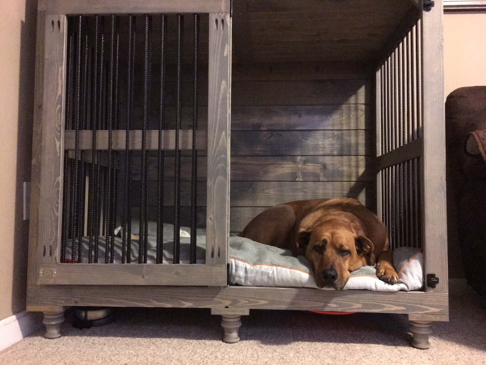 SingleXLarge Indoor Dog Kennels Rustic Dog CrateFarmhouse Etsy