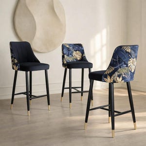 Bar Stools Natally with black metal base