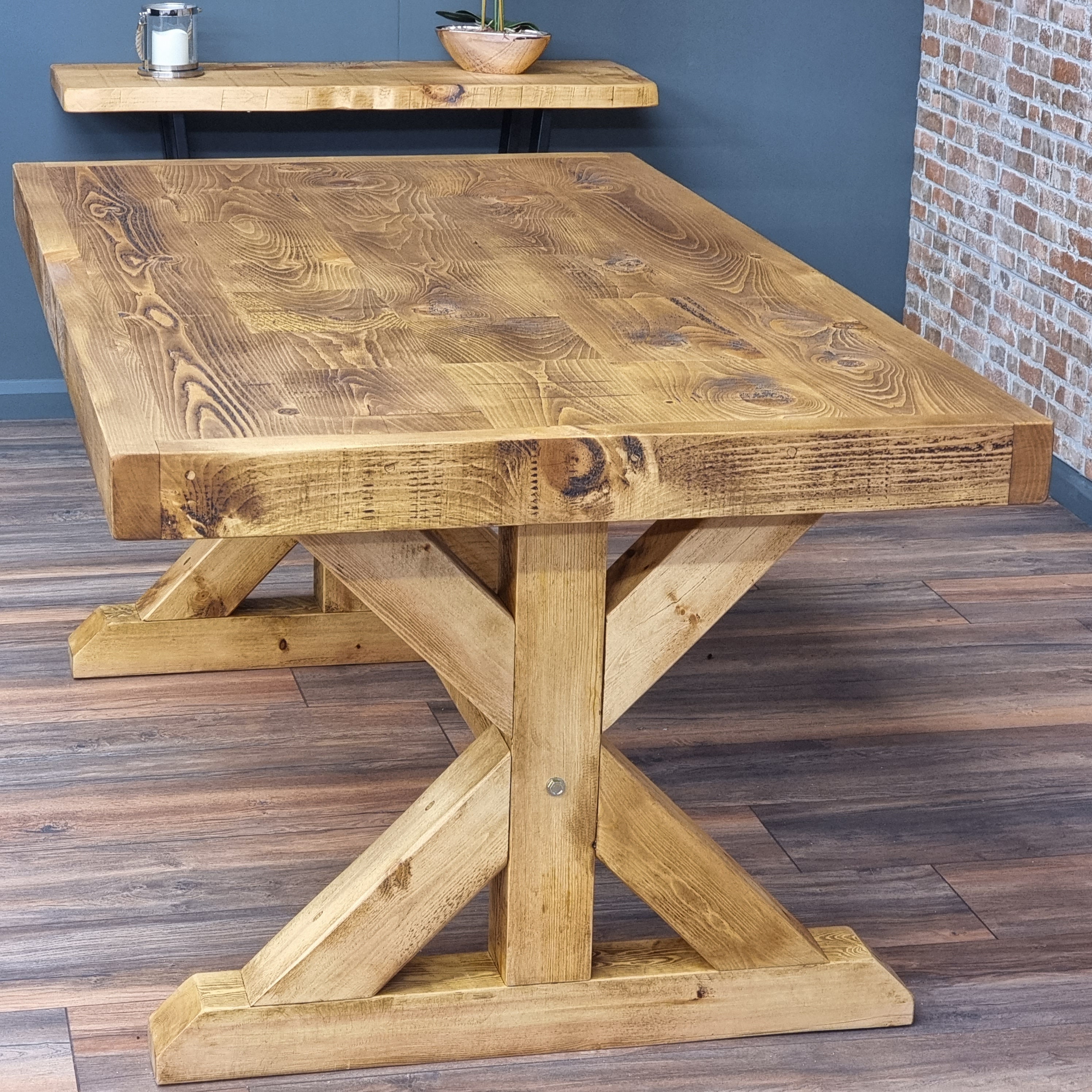 Rustic Farmhouse Clifford Dining Table Reclaimed Wood - Handmade ...