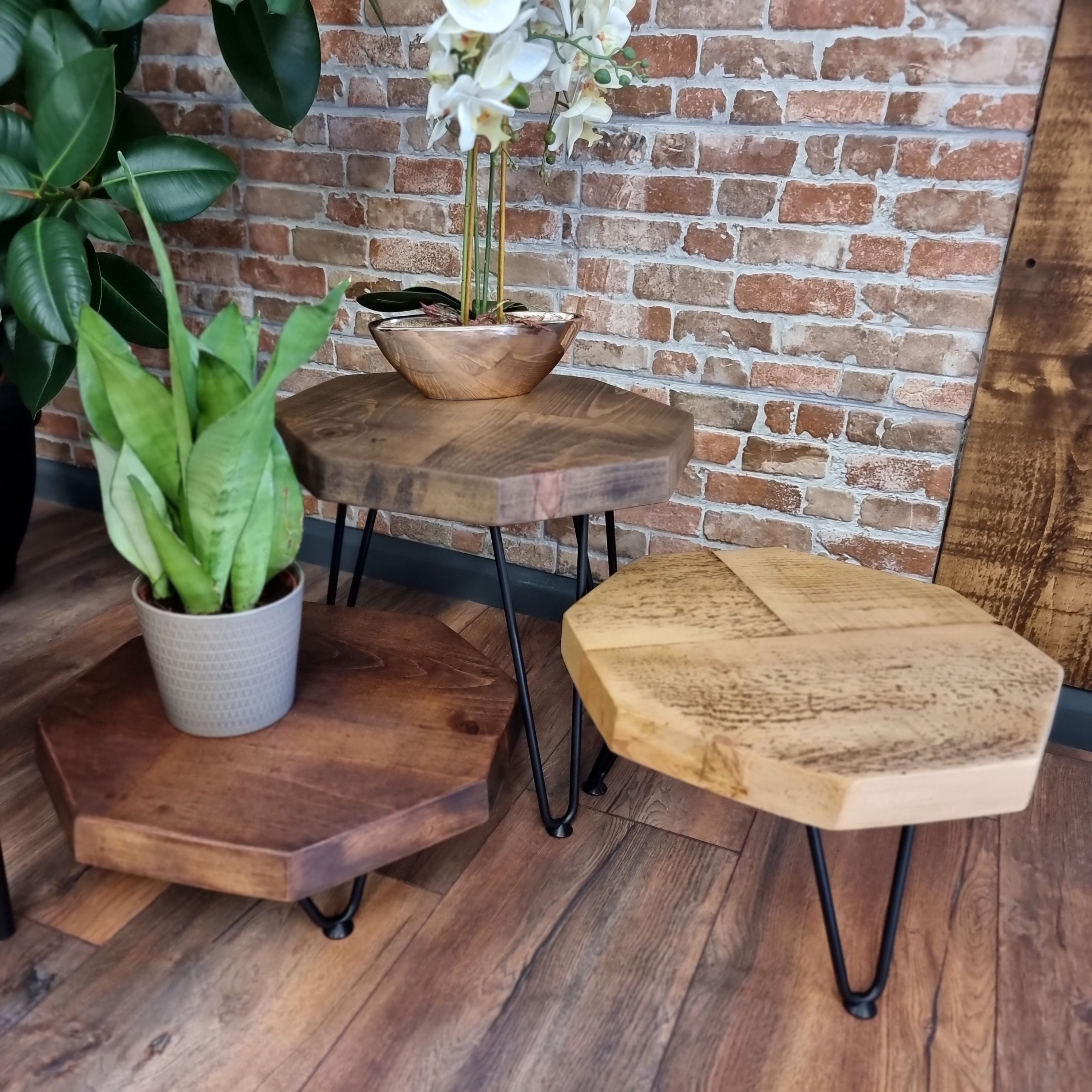 Rustic Octagon Side Table Coffee Table Christmas Tree Stand Etsy UK