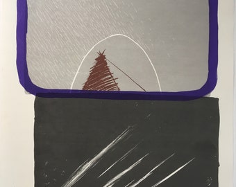 Refugio - Impresión original del serigrafía