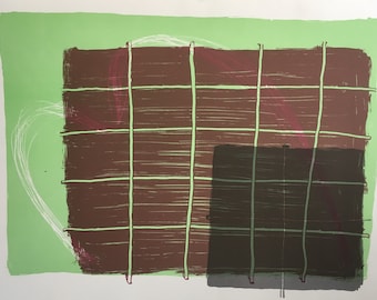 Ejercicio en color transparente - Impresión original del serigrama
