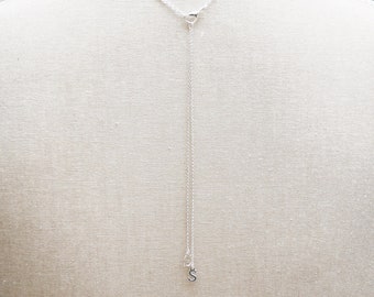 Rückenstrang für Rückenkette mit Initialen des Brautpaars Silber 925, personalisierbar, individuelle Maßanfertigung, Brautschmuck Hochzeit