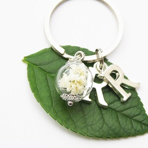 Real dandelion keychain bag pendant key chain dandelion pendant gift girlfriend farewell gift wish key ring image 4