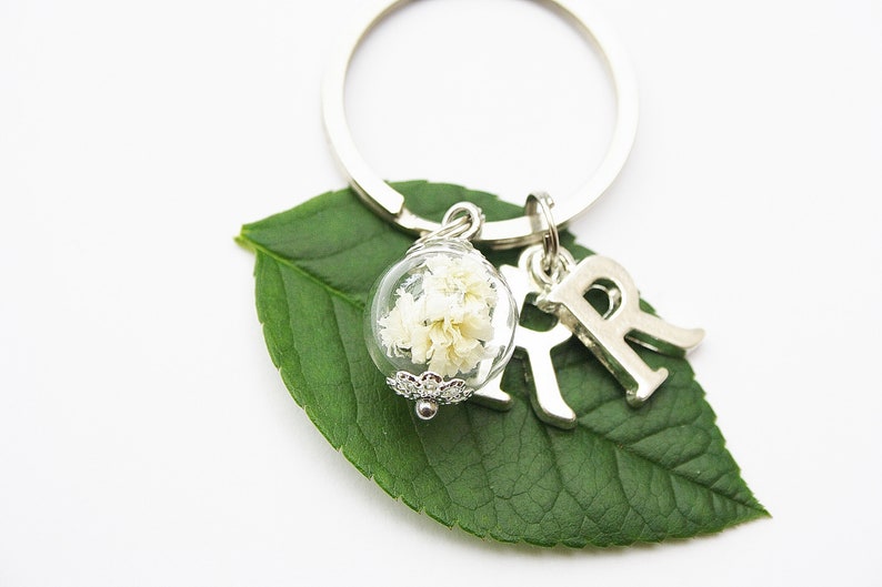 Real dandelion keychain bag pendant key chain dandelion pendant gift girlfriend farewell gift wish key ring image 4