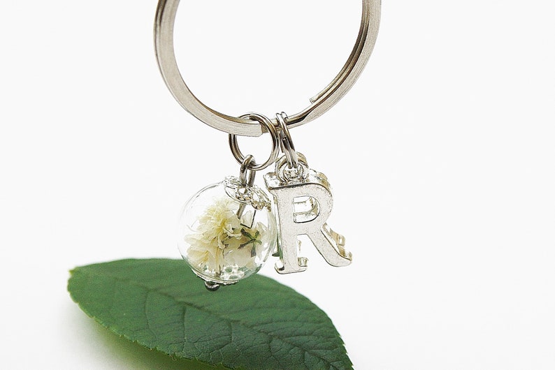 Real dandelion keychain bag pendant key chain dandelion pendant gift girlfriend farewell gift wish key ring image 6