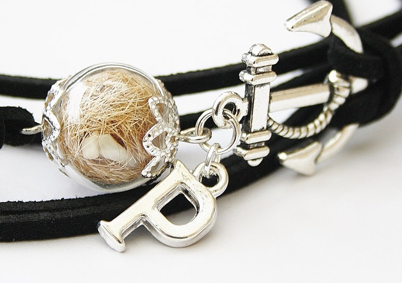 Poils d'animaux wrap bracelet bracelet bijoux animal mort fourrure chien fourrure chat fourrure fourrure animale lapin fourrure souvenir souvenir crin de cheval image 2