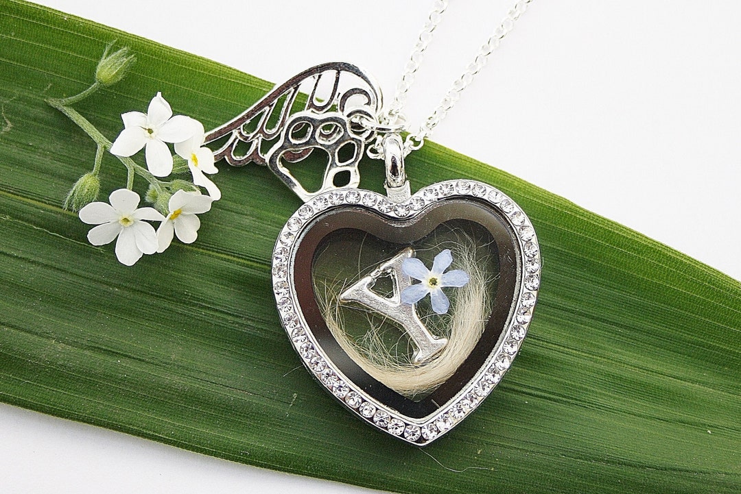 Pet Hair Locket Locket Necklace Mother's Day Pet Died Dog Hair Horse