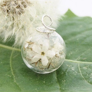 925er Silber Anhänger OHNE Kette Pusteblume Vergissmeinnicht Brautschmuck Braut Trauzeugin Brautjungfer Schmuck ivory boho bohostyle Firmung Bild 6