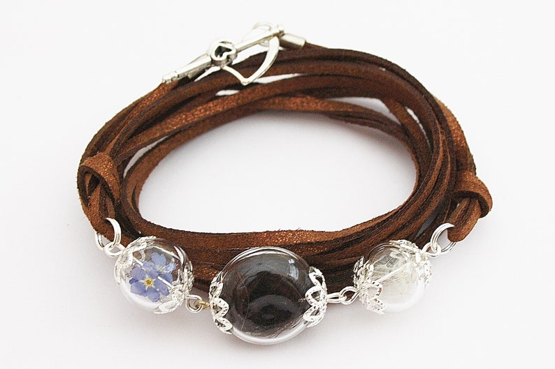 Tierhaar Haarlocke Kind Armband Wickelarmband Schmuck Tierschmuck Haustier gestorben verstorben Trauer Erinnerung Andenken Vergissmeinnicht Bild 3