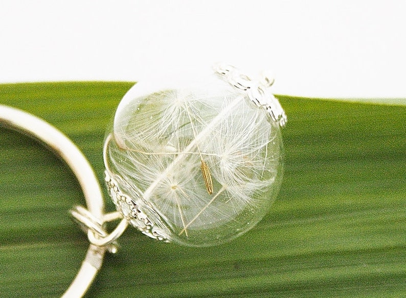 Real dandelion keychain bag pendant key chain dandelion pendant gift girlfriend farewell gift wish key ring image 2