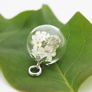 La valeur vrai Myosotis 3 pièces blanc bracelet boucles doreilles pendentifs perles bijoux de mariée mariage mariée bohème fleur fleur verre image 4