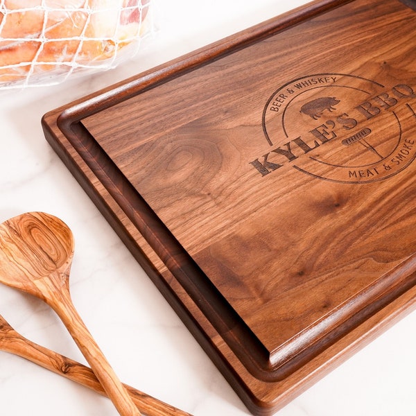 Grill Master Cutting Board Carving Board | Engraved Cutting Board | BBQ Cutting Board | Fathers Day Gift | Grooms Gift