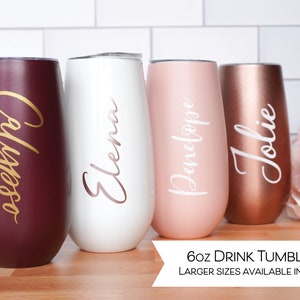 Champagne Flutes, Bridesmaid Tumbler, Custom Tumbler, Bridesmaid Gift Wine  Tumbler, Personalized Tumbler, Bridesmaid Proposal 