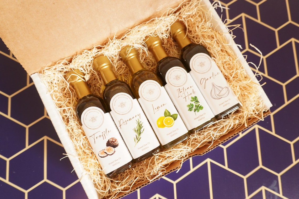 Olive Oil Sampler Pack Olive Oil Tasting Gift Infused Etsy