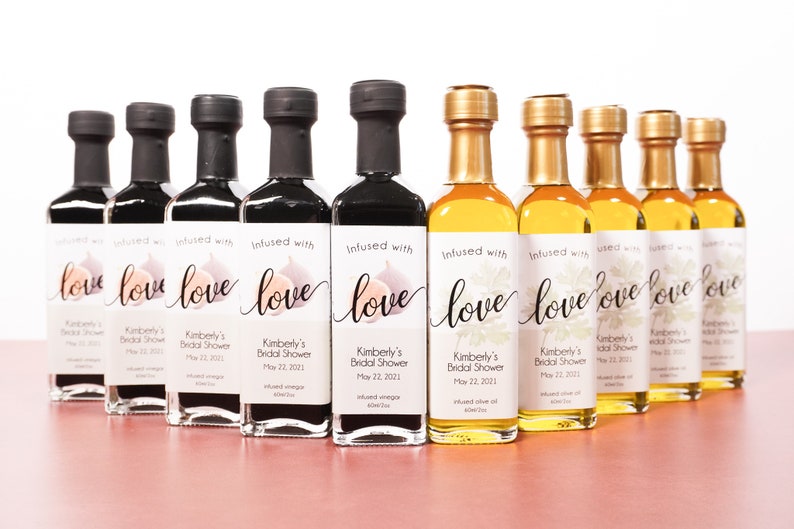 Olive Oil Favors 60ml Infused with Love Olive You Olive Oil Shower Favor Olive Oil & Vinegar Olive Oil Party Favor Party Favor image 1