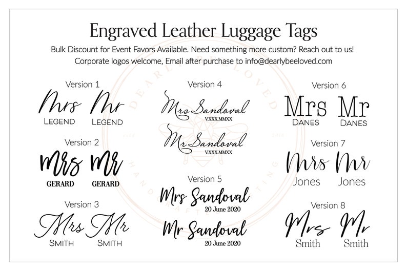 Luggage Tags Personalized Leather Set of 2 Custom Luggage Tag Engagement Gift Couple Luggage Tags Travel Gifts Bridal Shower Gift image 3