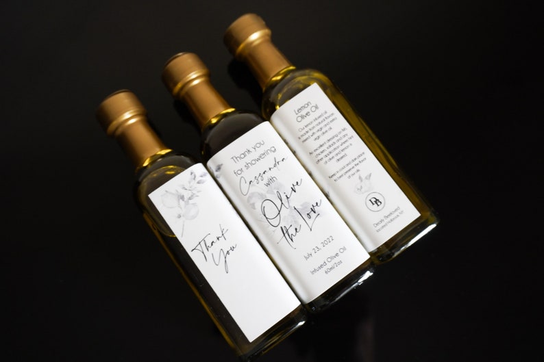 Lemon Olive Oil Favors 60ml | Amalfi Favors | Olive You Favors | Olive Oil Bridal Shower Favor | Olive Oil Baby Shower Favor | Custom Label