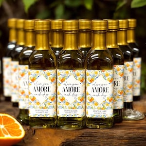Amalfi Olive Oil Bridal Shower Favor | Amalfi Wedding Favors | Olive Oil Party Favor | Favors for Bridal Shower | 60ml, 100ml, 200ml