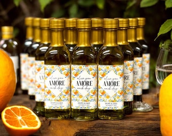 Olivenöl Brautdusche Favor | Amalfi Hochzeit Gefälligkeiten | Olivenöl Gastgeschenk | Gastgeschenke für Brautparty | 60ml, 100ml, 200ml