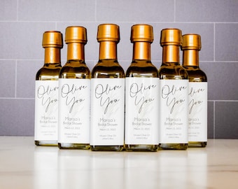 Olive You Olive Oil Favors 60ml | Infused with Love Olive Oil Favor | Olive You Favors | Olive Oil Wedding Favor | Greek Wedding Favors