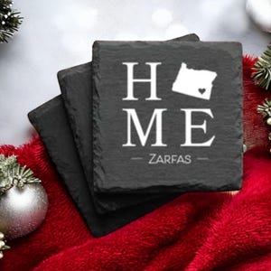 House Warming Gift Custom Slate Coaster | Personalized Slate Coasters | Custom Wedding Coasters | Real Estate Closing| Housewarming Gifts