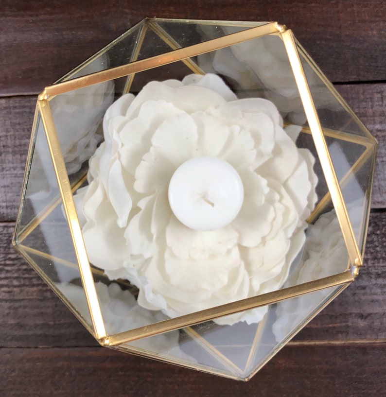 Gold Terrarium Glass Candle Holder Rose Gold Terrarium Etsy