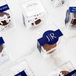 Chocolate Truffle Favor | Truffles | Wedding Favor | Engagement Favors | Acrylic Candy Box | Wedding Favor Truffle | Chocolate Party Favors
