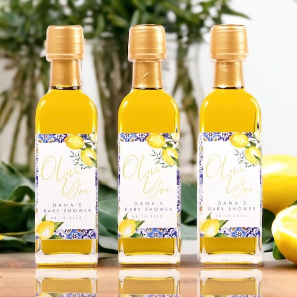 Amalfi Bridal Shower Favor | Amalfi Themed Olive Oil Favor | Infused with Love Olive Oil Favor | Olive You Favors | Olive Oil Wedding Favor