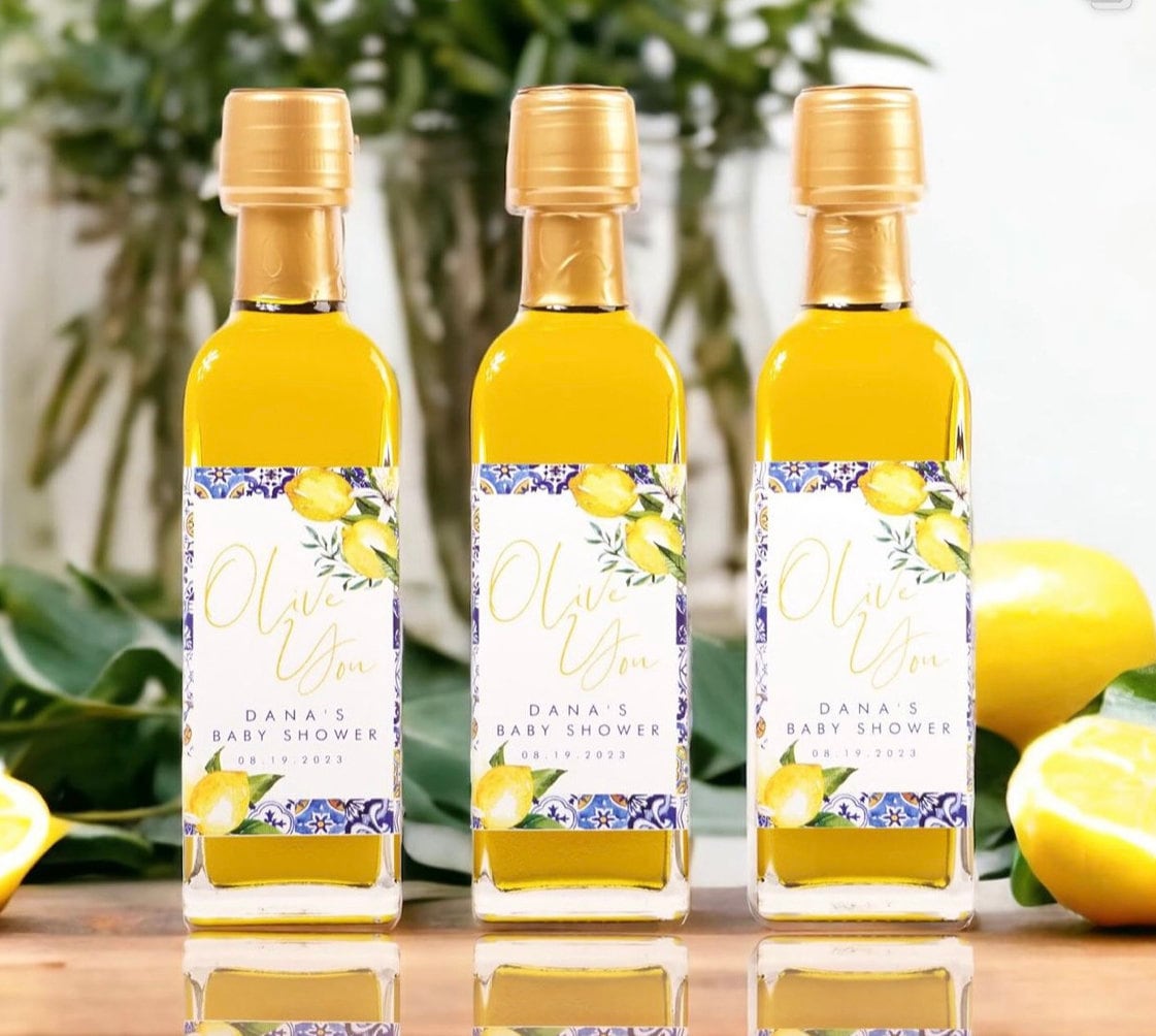 Amalfi Bridal Shower Favor | Amalfi Themed Olive Oil Favor | Infused with Love Olive Oil Favor | Olive You Favors | Olive Oil Wedding Favor