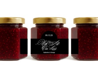 With All Our Love Jam Wedding Favors | Jam Wedding Favors | Blueberry Jam Favor | Bridal Shower Jam Favors | Bridal Shower Favors