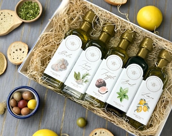 Olive Oil Sampler Pack | Olive Oil Tasting Gift | Infused Olive Oil Sample Pack | Olive Oil Tasting Set | Infused Olive Oil Tasting