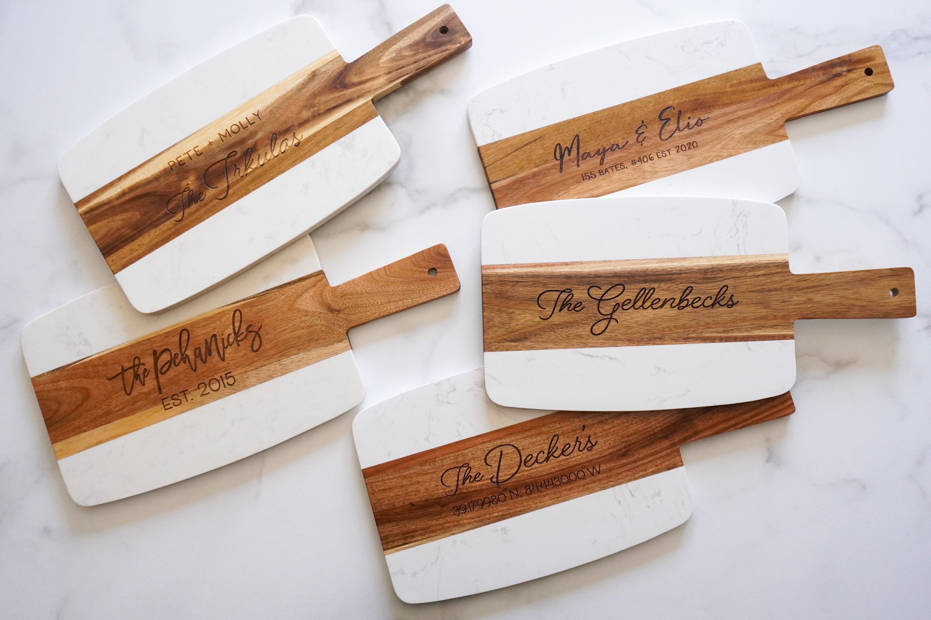 Personalized Marble Cheese Board Engagement Gift Cheese & Etsy