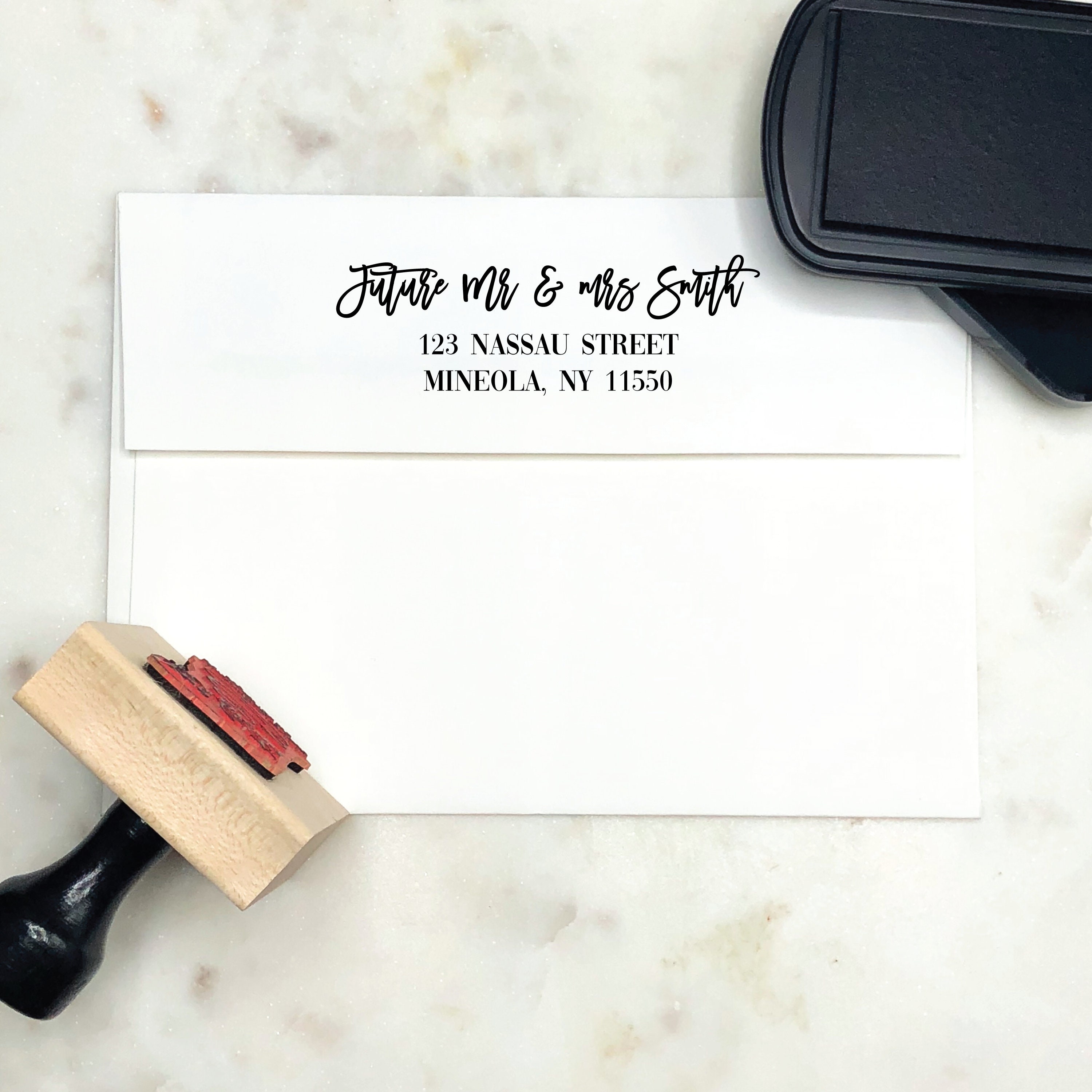 Return Address Stamp Save The Date Stamp Return Address Etsy