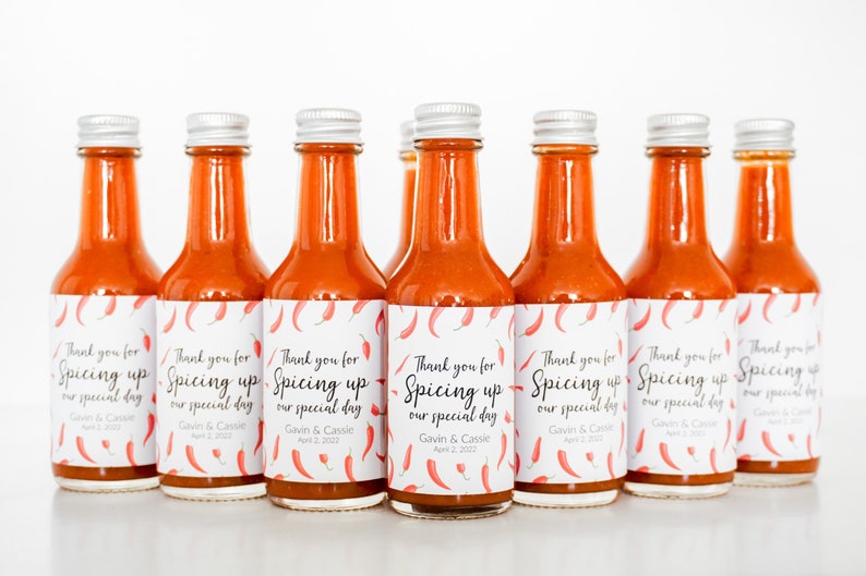 Hot Sauce Wedding Favor 2oz Wedding Favors Engagement Etsy
