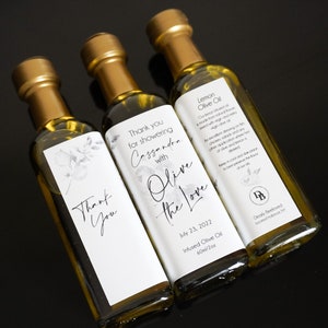 Citroen-olijfolie-gunsten 60 ml | Amalfi-gunsten | Olive You Favors | Olijfolie vrijgezellenfeest bedankje | Babyshower bedankje olijfolie | Aangepast label