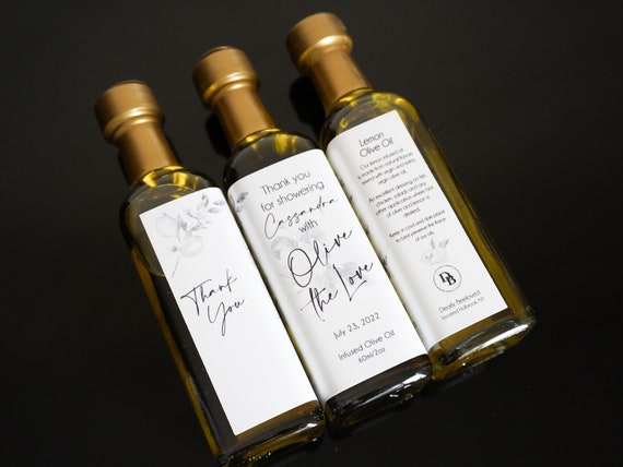 Lemon Olive Oil Favors | Thank You For Showering With Love | Olive You Favors | Olive Oil Bridal Shower | Baby Shower | 60ml, 100ml, 200ml