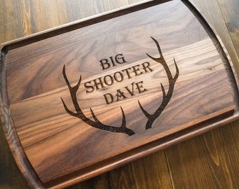 Father’s Day Gift | Antler Cutting Board Carving Board | Engraved Cutting Board | BBQ Cutting Board | Dad Gift | Gift for Him