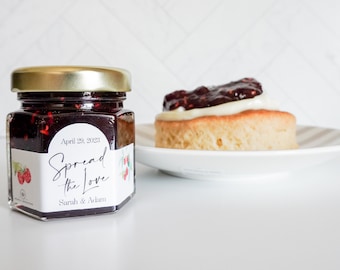 Set of 12 Spread the Love Raspberry Wedding Favor | Raspberry Jam Bridal Shower | Rustic Wedding Favors | Spread the Love Favors | Jam Favor