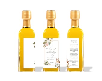 Upominek na wieczór panieński w stylu letniego ogrodu | Upominek na przyjęcie w ogrodzie | Upominek z oliwy z oliwek na wieczór panieński | Upominek na baby shower | 60 ml, 100 ml, 200 ml