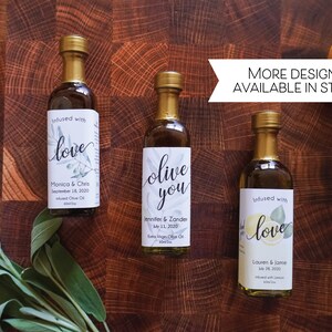Set of 10 Olive You Olive Oil Favors 60ml | Infused with Love Olive Oil Favor | Olive You Favors | Olive Oil Wedding Favor | Greek Wedding
