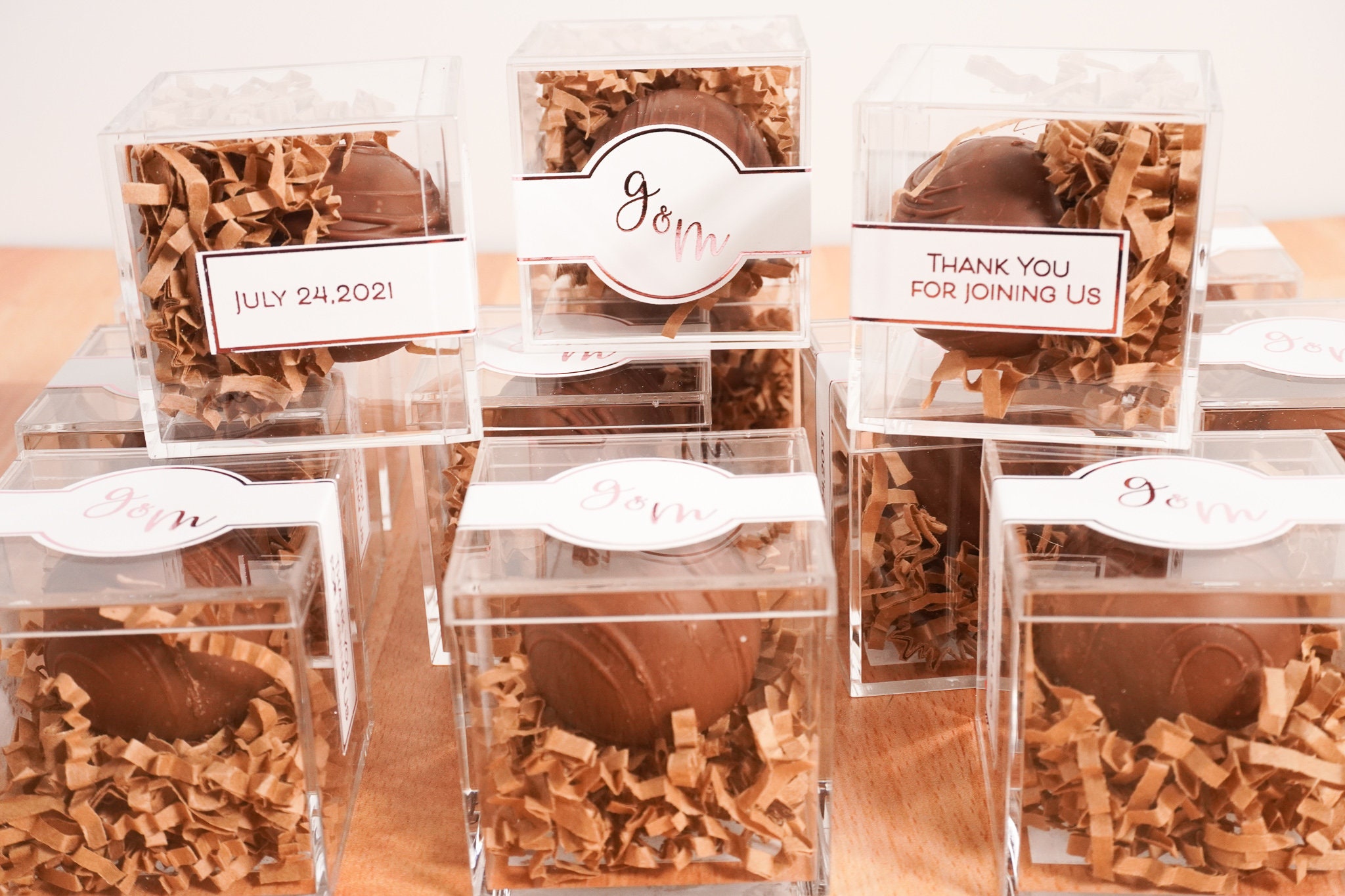 Chocolate Truffle Favor Truffles Wedding Favors Etsy