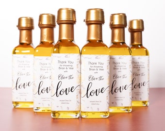 Lot de 10 dragées à l'huile d'olive et au citron 60 ml | Faveur citron vert olive The Love | Olive You Favors | Douche nuptiale à l'huile d'olive | Baby Shower à l'huile d'olive