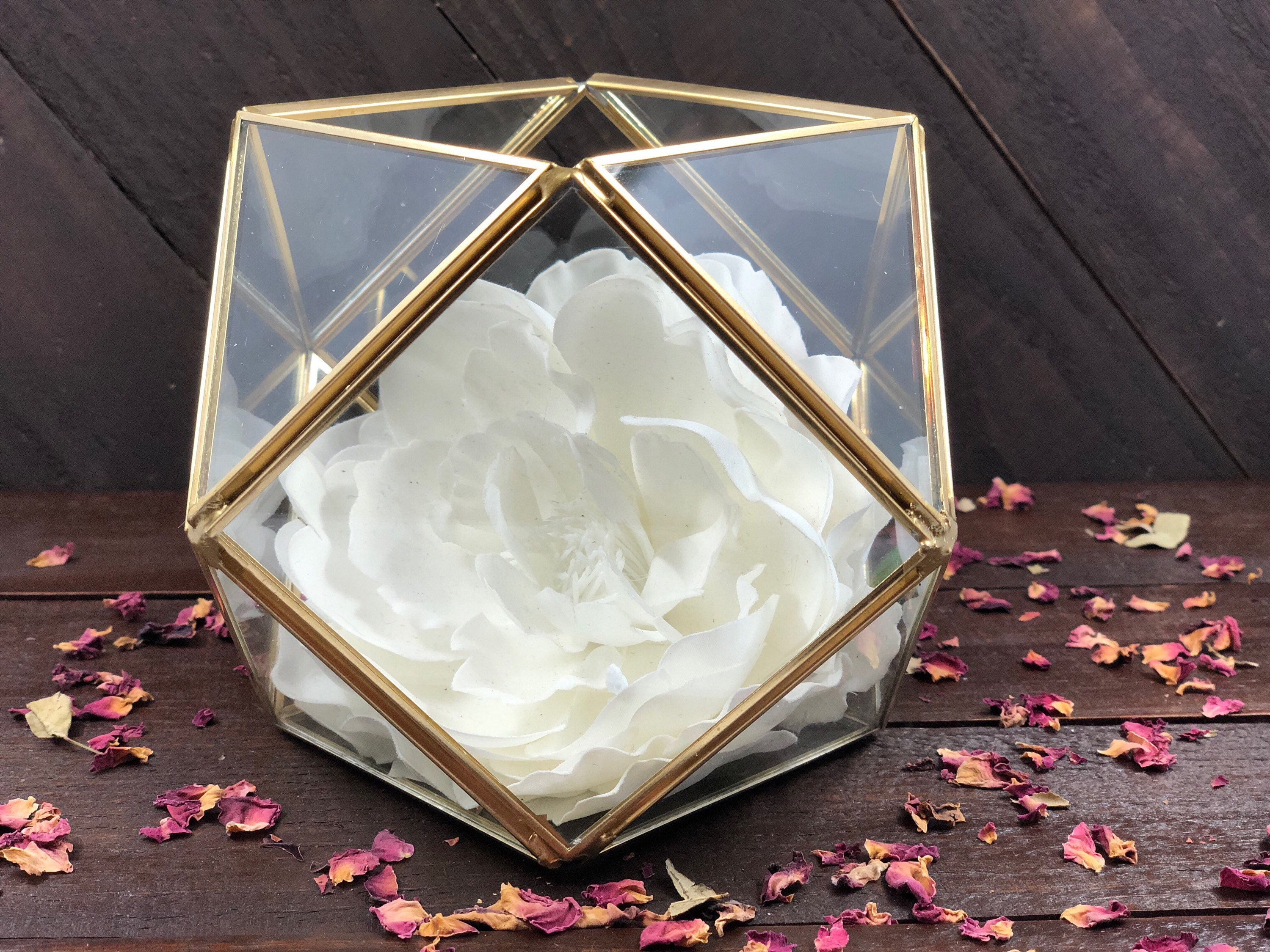 Gold Terrarium Glass Candle Holder Rose Gold Terrarium Etsy