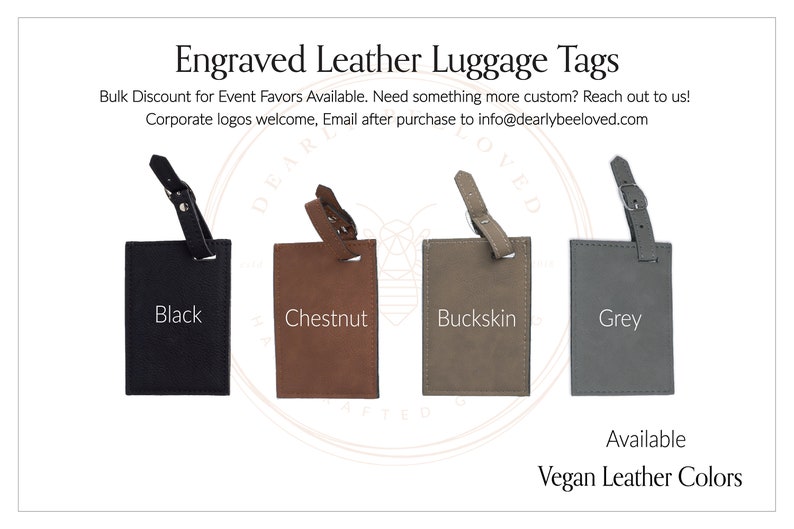 Luggage Tags Personalized Leather Set of 2 Custom Luggage Tag Engagement Gift Couple Luggage Tags Travel Gifts Bridal Shower Gift image 4