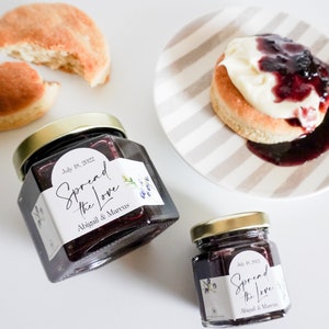 Verbreiten Sie die Liebe Blaubeer Favor | Verbreiten Sie die Liebe Himbeere Gunst | Verbreiten Sie die Liebe Feige Gunst | Verbreiten Sie die Liebe Pfirsich Gunst | Marmelade Gunsten