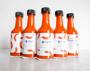 Corporate Branded Hot Sauce 2oz | Event Favor Hot Sauce | Spicing up our day favors | Hot Sauce | Spice Event Favor | Corporate Branding